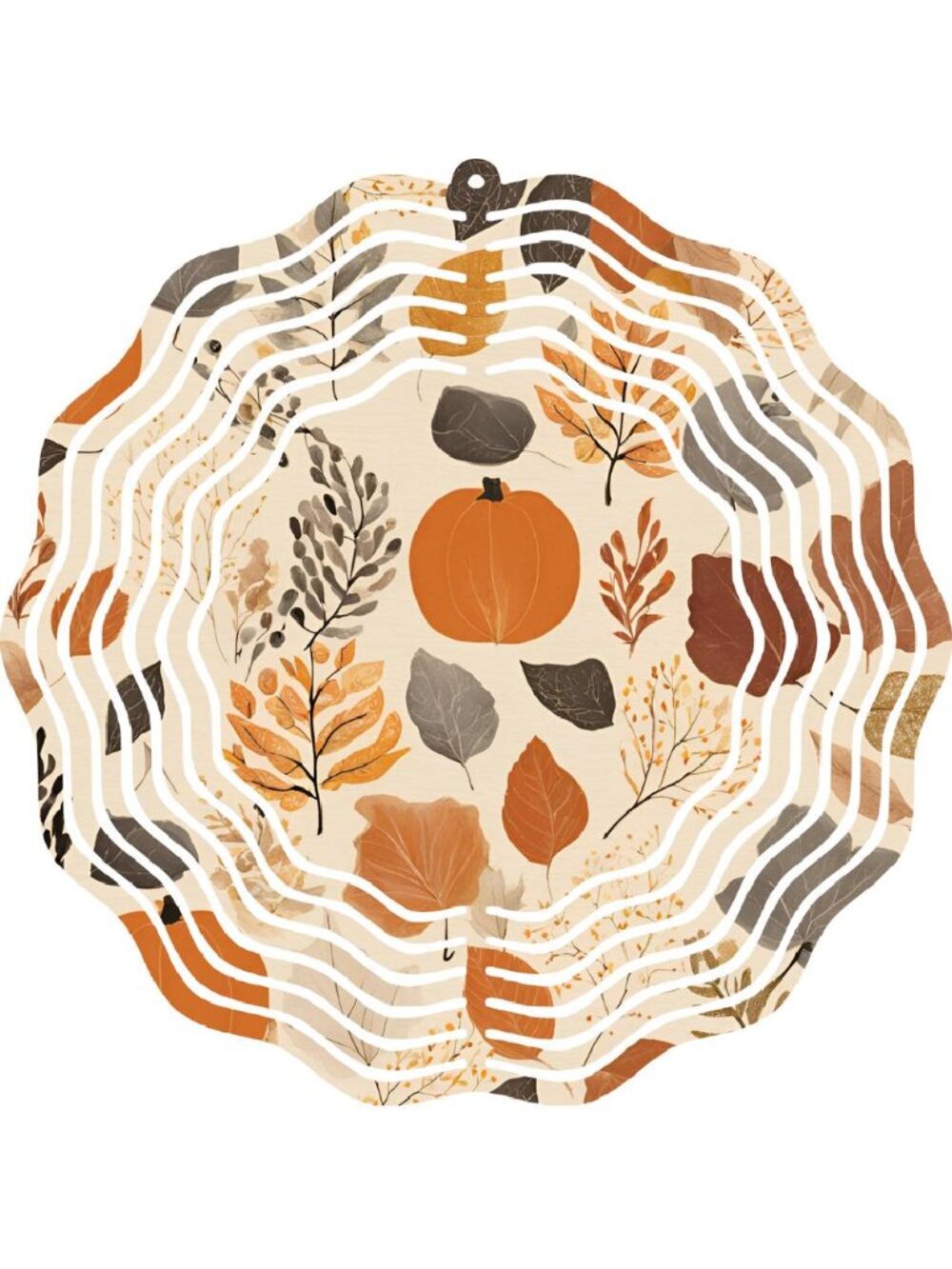 Fall Wind Spinner Metal Large 3D Whirligig Outdoor Hanging Ornament Autumn Decor